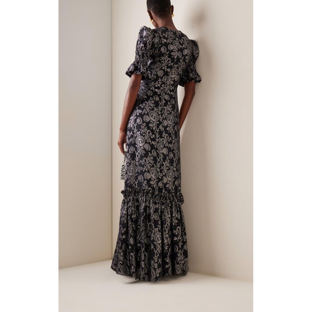 $3245 NWT The Vampire’s Wife ‘The Night Flight’ Gown in Ink Black and Silver - Picture 11 of 13